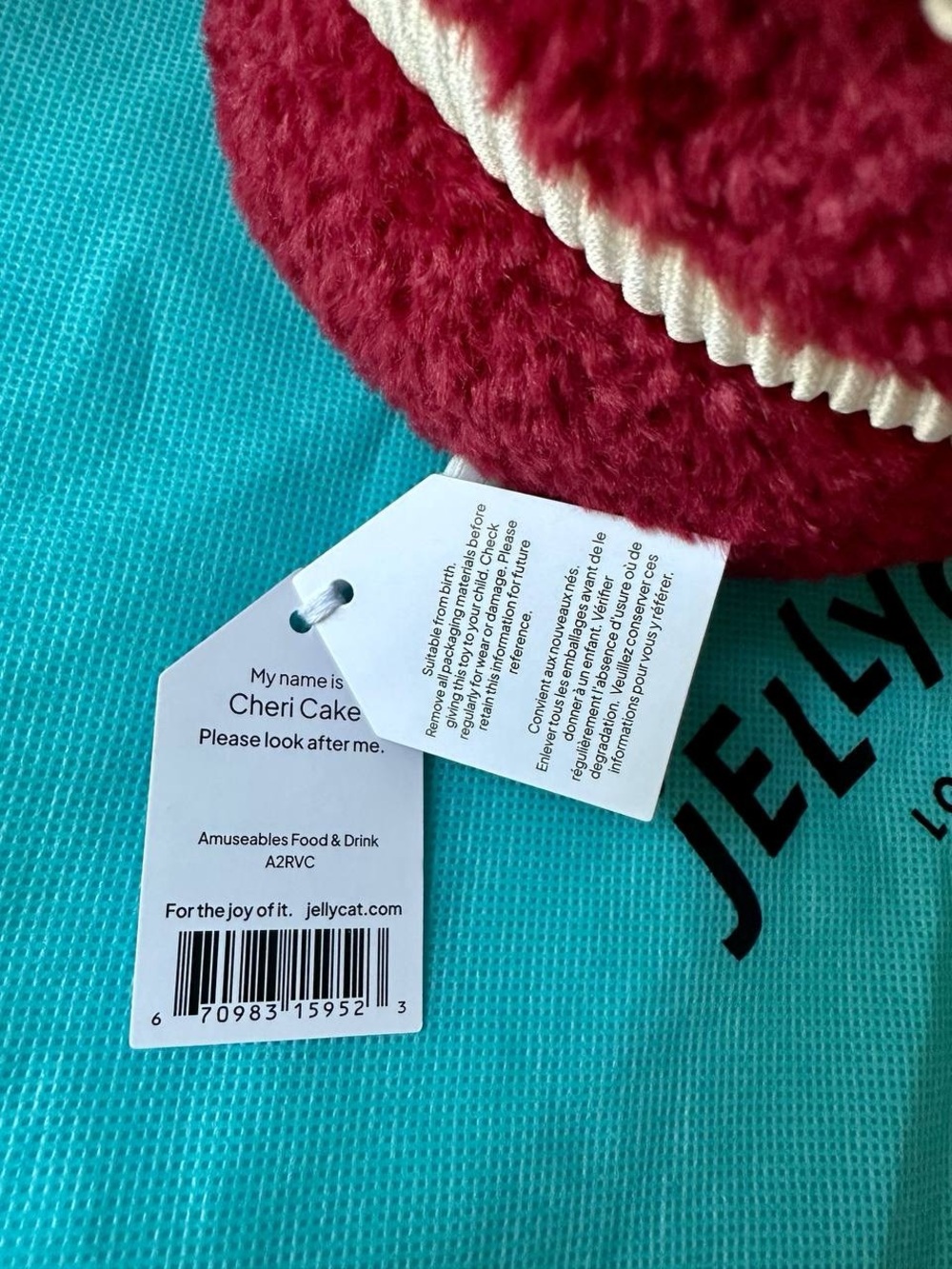 Jellycat BNWT Cheri Cake - Picture 3 of 5